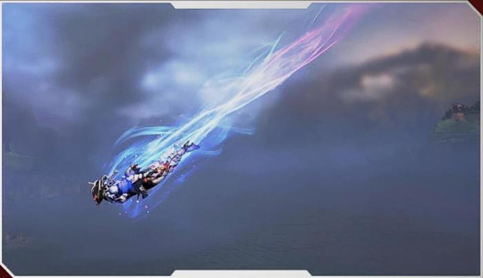 Loba's dive trail from the second tier of her Apex Lycanthrope Prestige Skin.